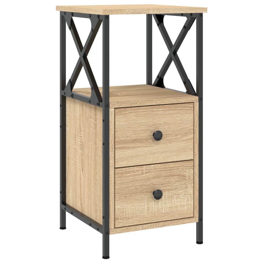 vidaXL Bedside Cabinet Sonoma Oak 34x35,5x70 cm Engineered Wood 2