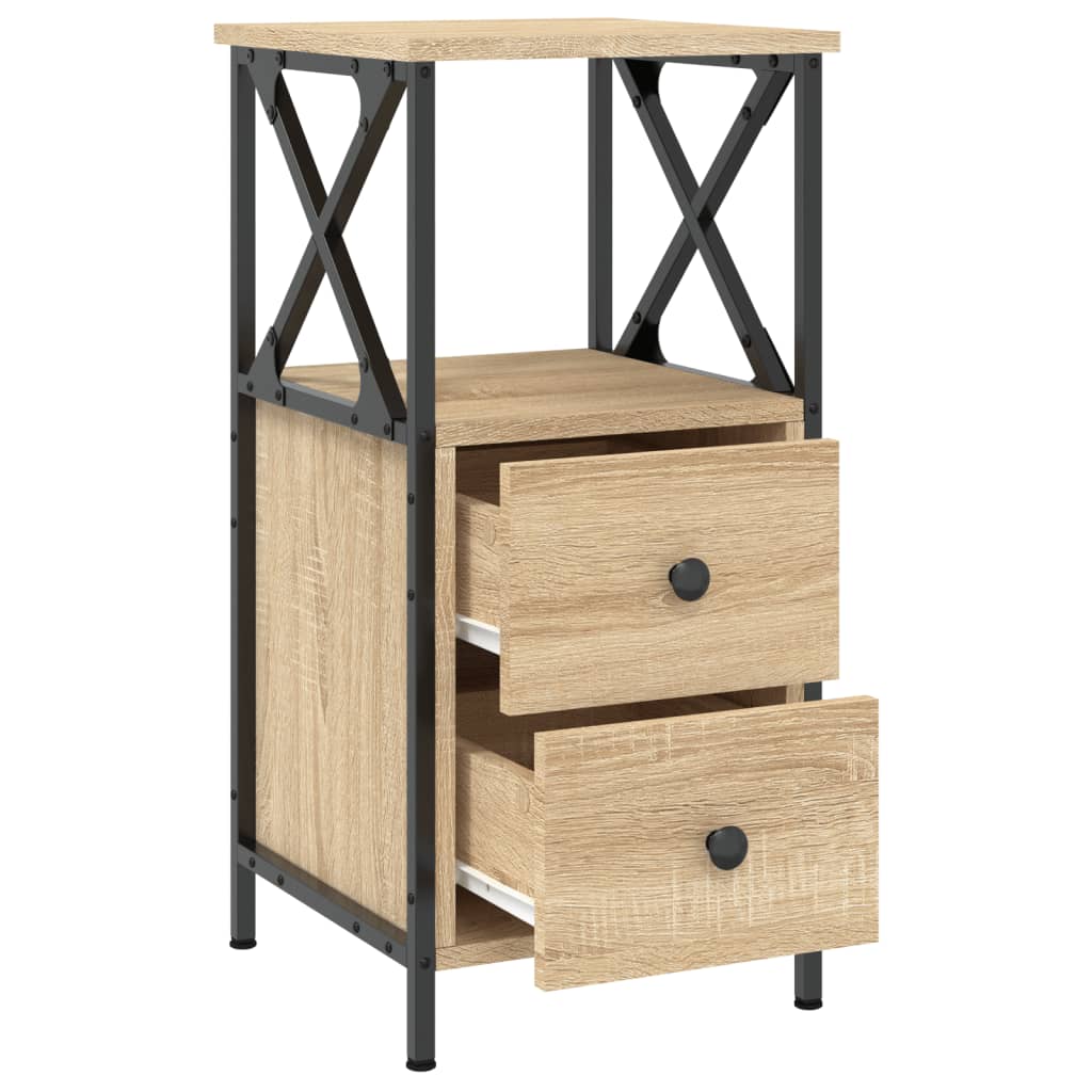 vidaXL Bedside Cabinet Sonoma Oak 34x35,5x70 cm Engineered Wood 3
