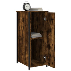 vidaXL Bedside Cabinet Smoked Oak 32x42x80 cm Engineered Wood 4