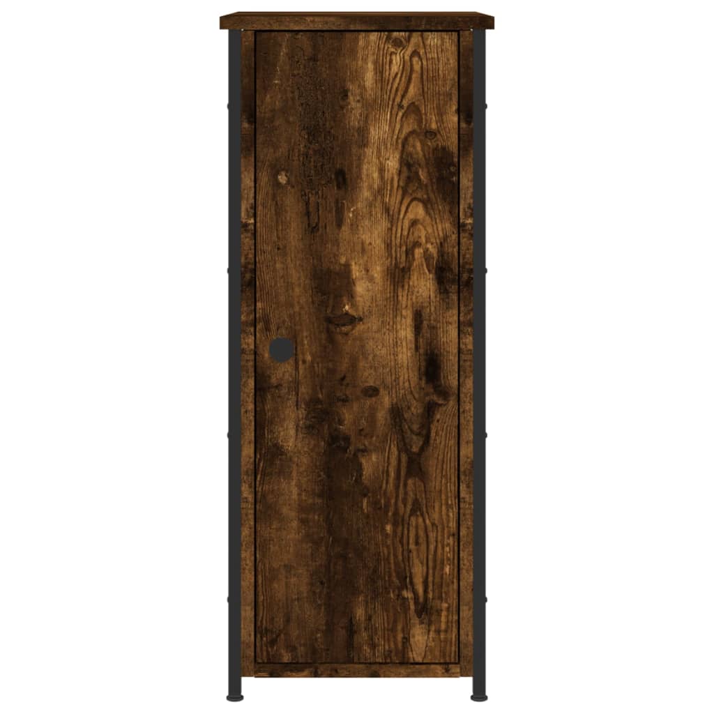 vidaXL Bedside Cabinet Smoked Oak 32x42x80 cm Engineered Wood 5