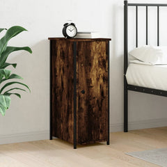 vidaXL Bedside Cabinet Smoked Oak 32x42x80 cm Engineered Wood 1