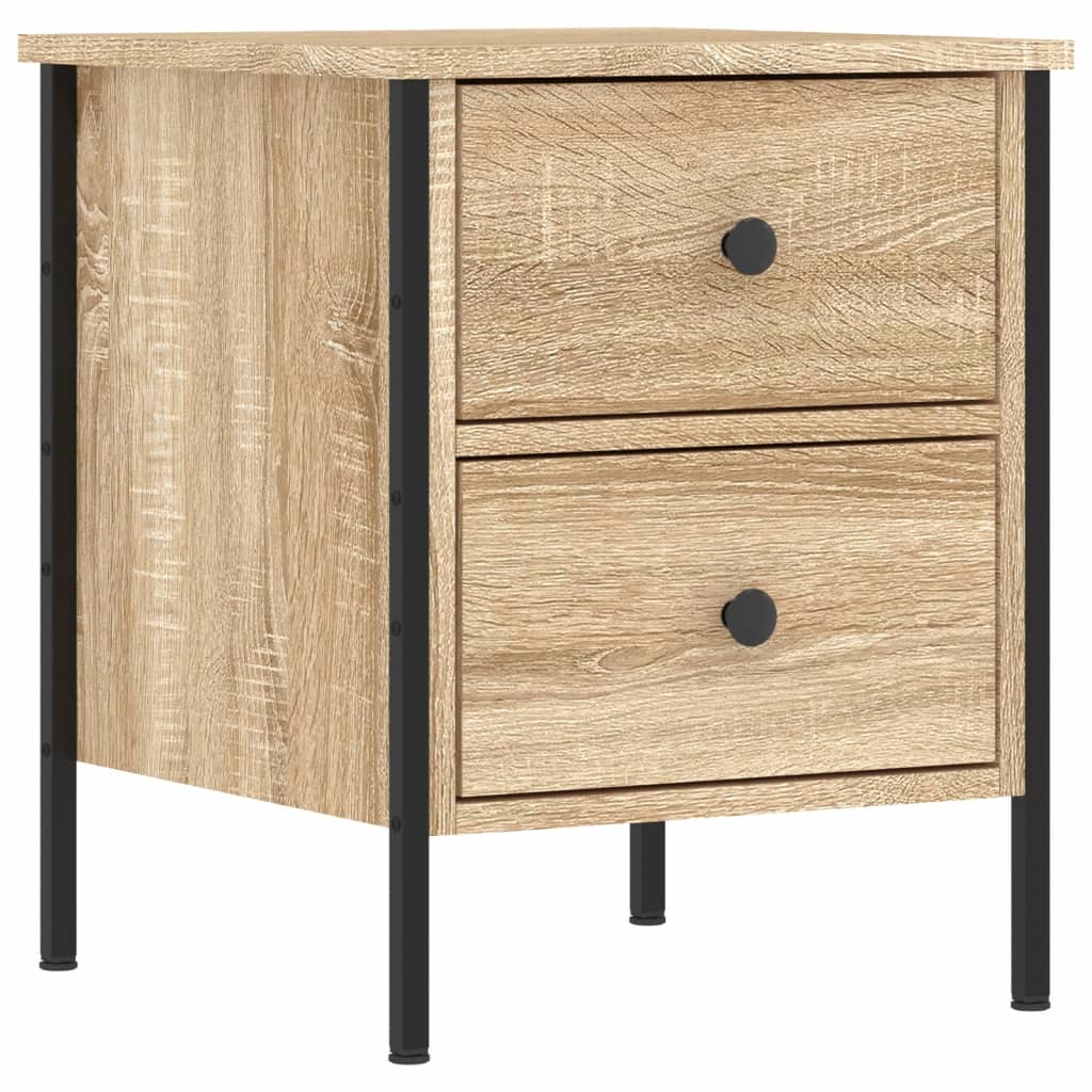 vidaXL Bedside Cabinet Sonoma Oak 40x42x50 cm Engineered Wood 2