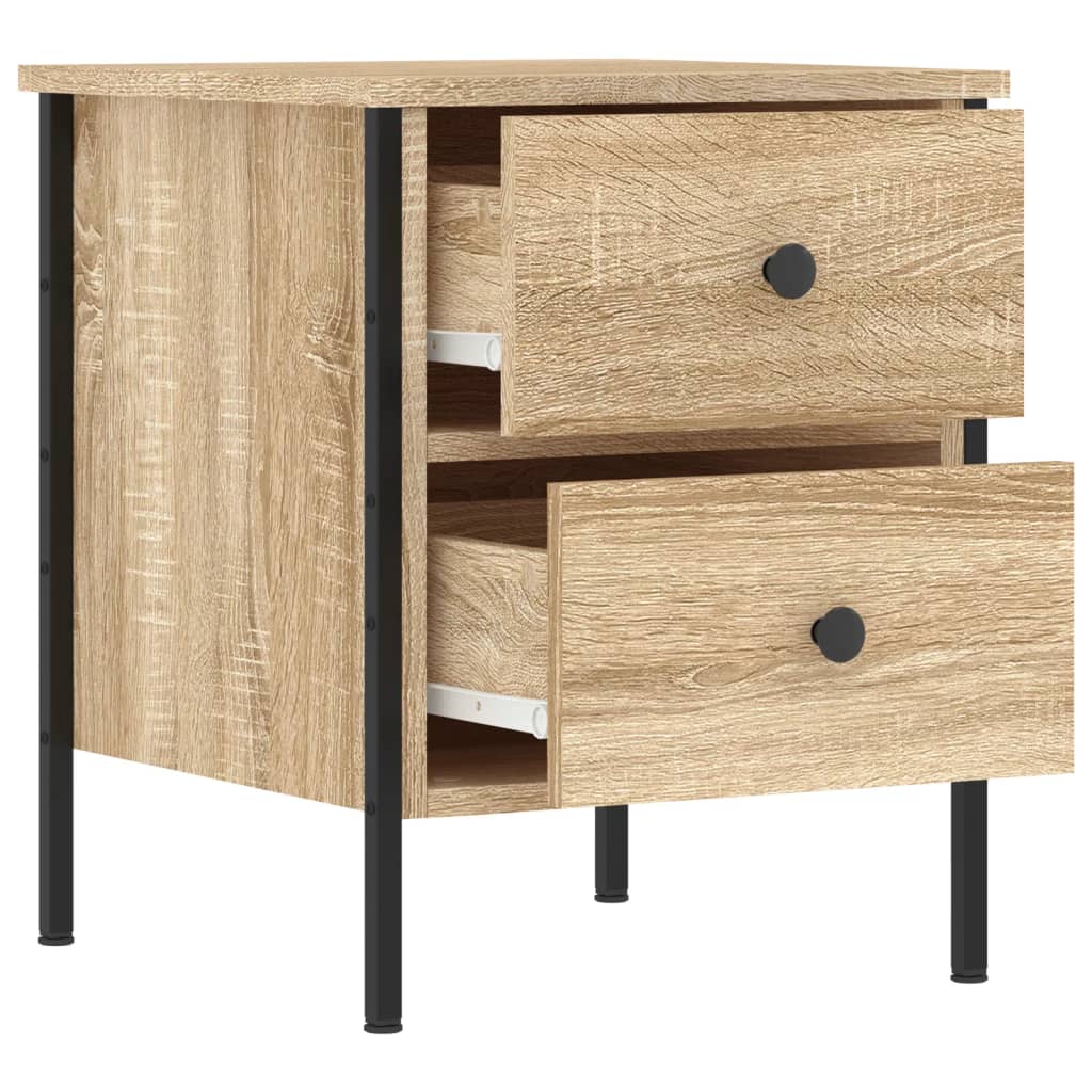vidaXL Bedside Cabinet Sonoma Oak 40x42x50 cm Engineered Wood 4