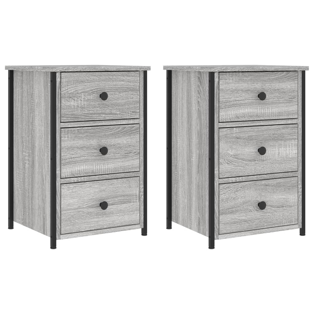 vidaXL Bedside Cabinets 2 pcs Grey Sonoma 40x36x60 cm Engineered Wood 2