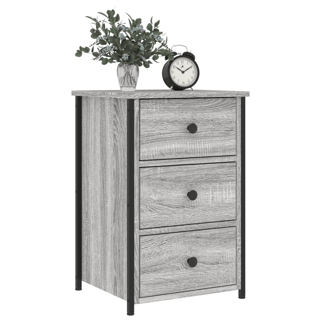 vidaXL Bedside Cabinets 2 pcs Grey Sonoma 40x36x60 cm Engineered Wood 3
