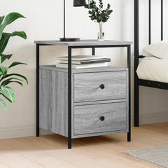 vidaXL Bedside Cabinet Grey Sonoma 44x45x60 cm Engineered Wood 1