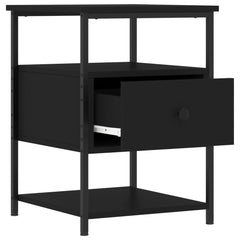 vidaXL Bedside Cabinets 2 pcs Black 40x42x56 cm Engineered Wood 6