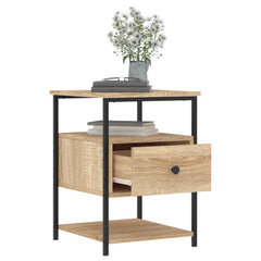 vidaXL Bedside Cabinet Sonoma Oak 40x42x56 cm Engineered Wood 4