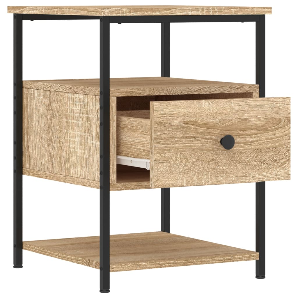 vidaXL Bedside Cabinet Sonoma Oak 40x42x56 cm Engineered Wood 5