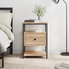 vidaXL Bedside Cabinet Sonoma Oak 40x42x56 cm Engineered Wood 1
