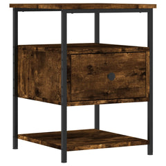 vidaXL Bedside Cabinet Smoked Oak 40x42x56 cm Engineered Wood 2
