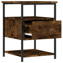 vidaXL Bedside Cabinet Smoked Oak 40x42x56 cm Engineered Wood 5