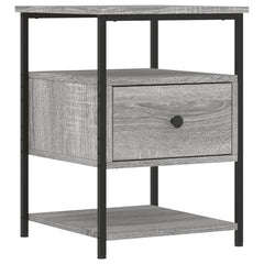 vidaXL Bedside Cabinet Grey Sonoma 40x42x56 cm Engineered Wood 2