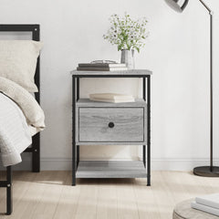 vidaXL Bedside Cabinet Grey Sonoma 40x42x56 cm Engineered Wood 1