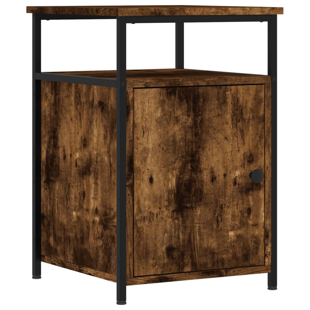 vidaXL Bedside Cabinets 2 pcs Smoked Oak 40x42x60 cm Engineered Wood 3