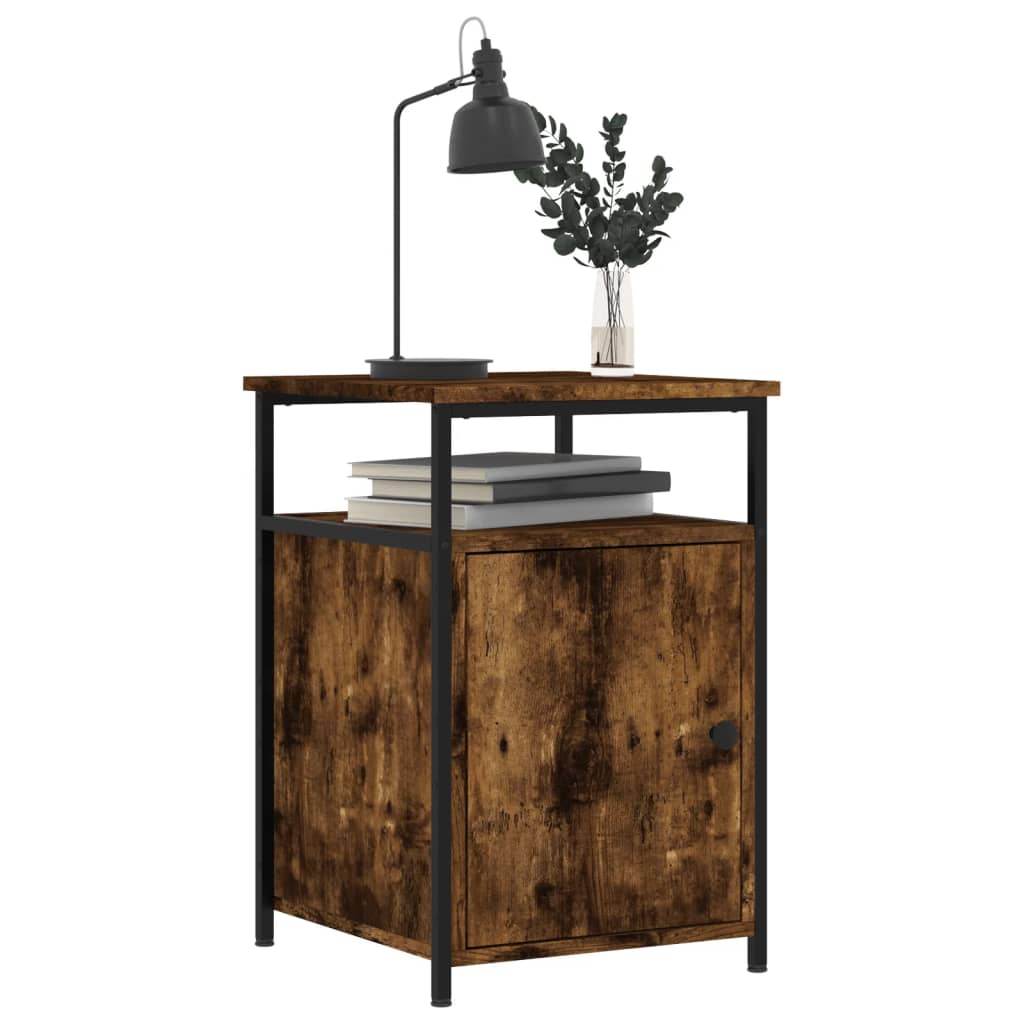 vidaXL Bedside Cabinets 2 pcs Smoked Oak 40x42x60 cm Engineered Wood 4