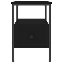 vidaXL Bedside Cabinet Black 34x36x50 cm Engineered Wood 4