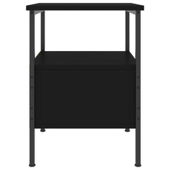 vidaXL Bedside Cabinet Black 34x36x50 cm Engineered Wood 6