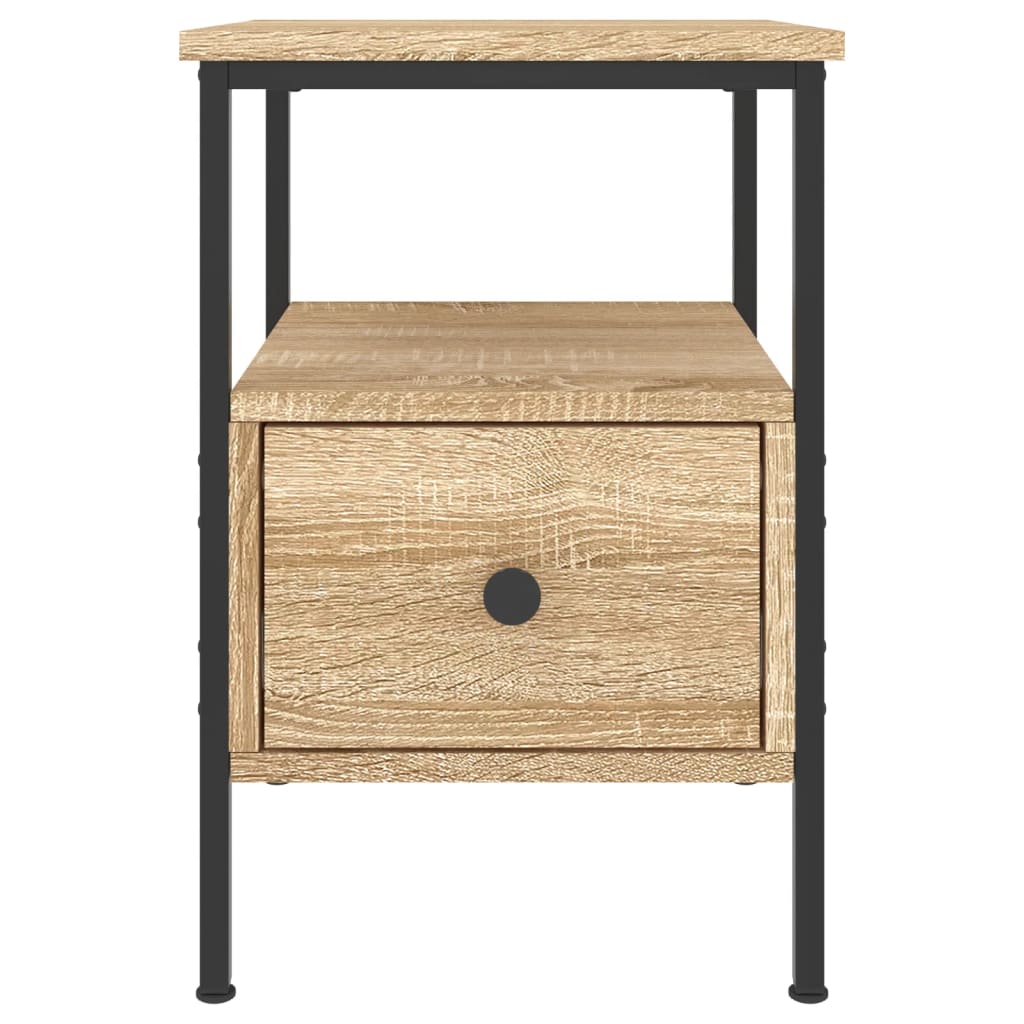 vidaXL Bedside Cabinet Sonoma Oak 34x36x50 cm Engineered Wood 4