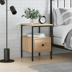 vidaXL Bedside Cabinet Sonoma Oak 34x36x50 cm Engineered Wood 1