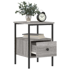 vidaXL Bedside Cabinet Grey Sonoma 34x36x50 cm Engineered Wood 4