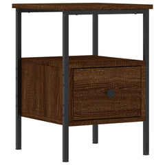 vidaXL Bedside Cabinet Brown Oak 34x36x50 cm Engineered Wood 2