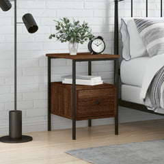 vidaXL Bedside Cabinet Brown Oak 34x36x50 cm Engineered Wood 1