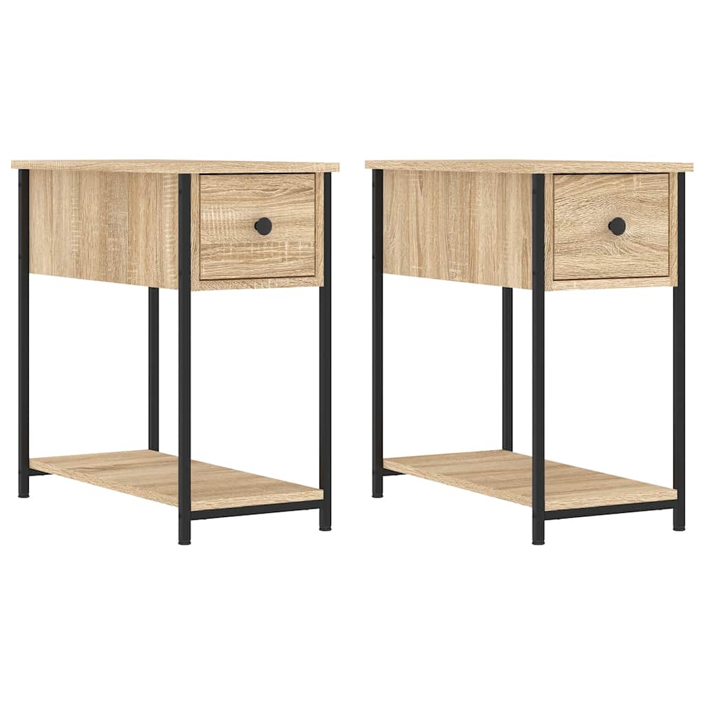 vidaXL Bedside Cabinets 2 pcs Sonoma Oak 30x60x60 cm Engineered Wood 2
