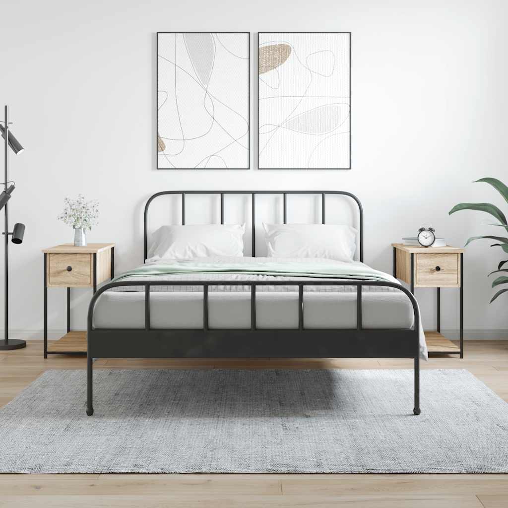 vidaXL Bedside Cabinets 2 pcs Sonoma Oak 30x60x60 cm Engineered Wood 1