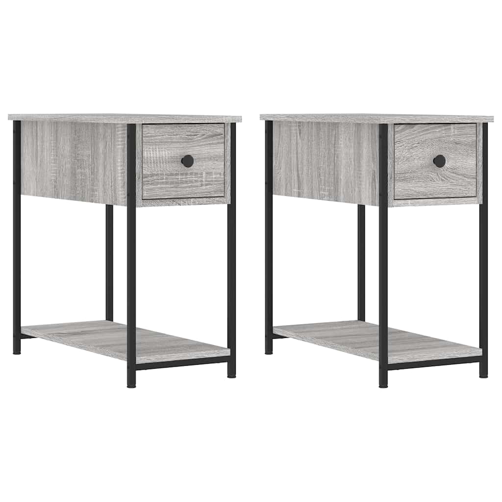 vidaXL Bedside Cabinets 2 pcs Grey Sonoma 30x60x60 cm Engineered Wood 2