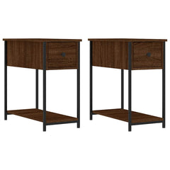 vidaXL Bedside Cabinets 2 pcs Brown Oak 30x60x60 cm Engineered Wood 2