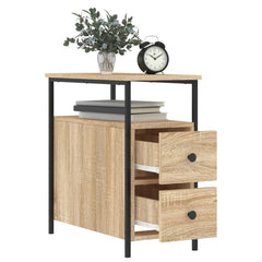 vidaXL Bedside Cabinet Sonoma Oak 30x60x60 cm Engineered Wood 4