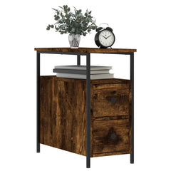 vidaXL Bedside Cabinets 2 pcs Smoked Oak 30x60x60 cm Engineered Wood 3