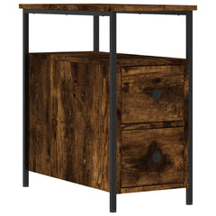 vidaXL Bedside Cabinets 2 pcs Smoked Oak 30x60x60 cm Engineered Wood 5