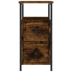 vidaXL Bedside Cabinets 2 pcs Smoked Oak 30x60x60 cm Engineered Wood 6