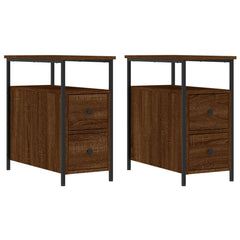 vidaXL Bedside Cabinets 2 pcs Brown Oak 30x60x60 cm Engineered Wood 2