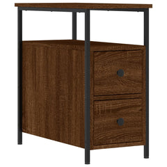 vidaXL Bedside Cabinets 2 pcs Brown Oak 30x60x60 cm Engineered Wood 5