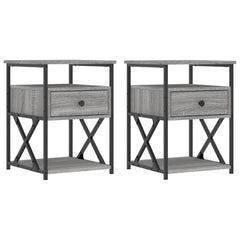 vidaXL Bedside Cabinets 2 pcs Grey Sonoma 40x42x55 cm Engineered Wood 2