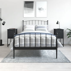 Bedside Cabinet Engineered Wood in Black