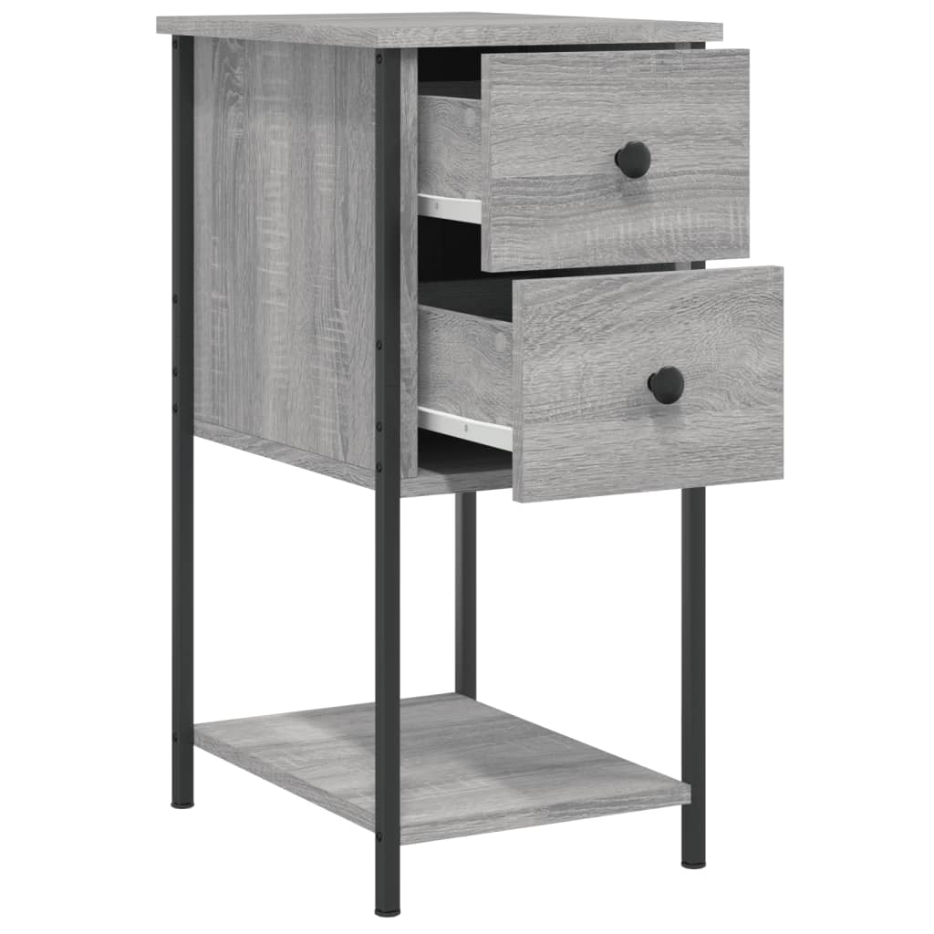 vidaXL Bedside Cabinet Grey Sonoma 32x42x70 cm Engineered Wood 5