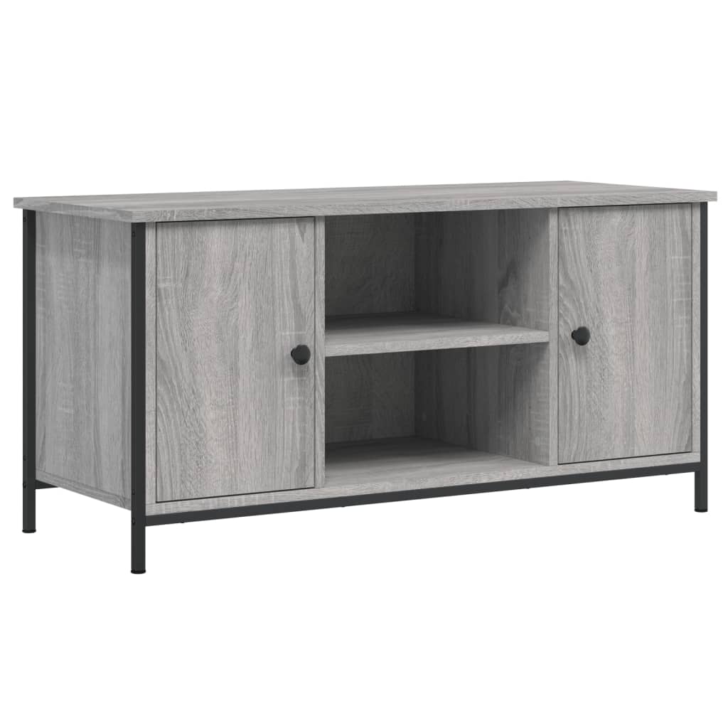 vidaXL TV Cabinet Grey Sonoma 100x40x50 cm Engineered Wood 2