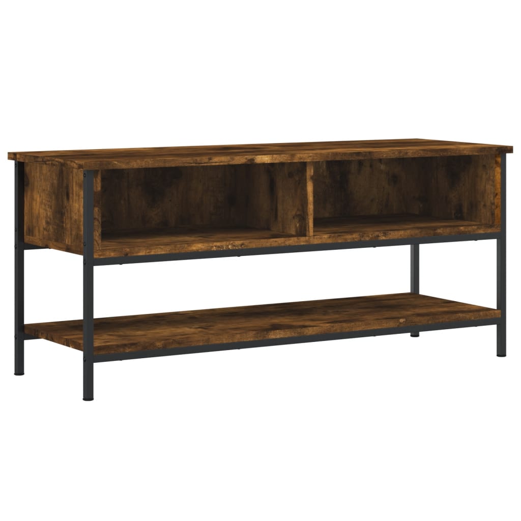 vidaXL TV Cabinet Smoked Oak 100x35x45 cm Engineered Wood 2