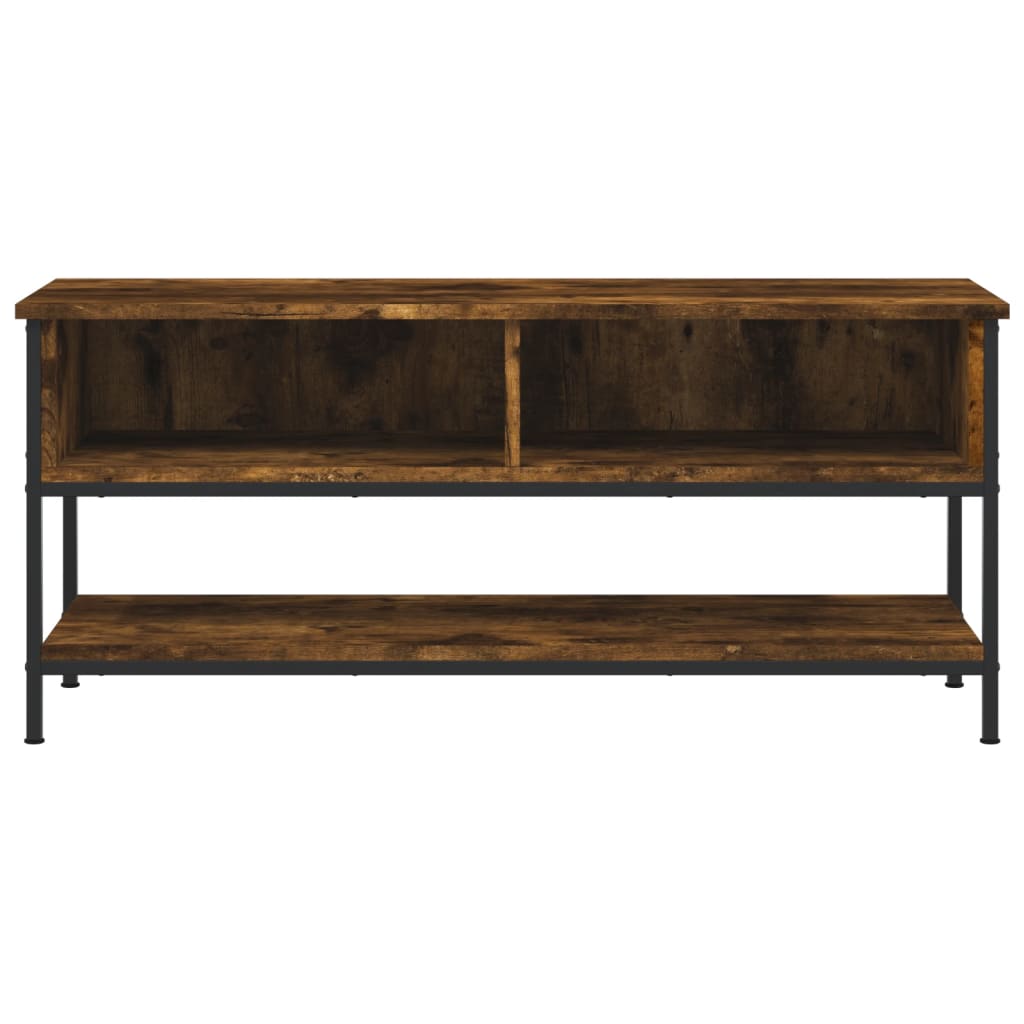 vidaXL TV Cabinet Smoked Oak 100x35x45 cm Engineered Wood 3