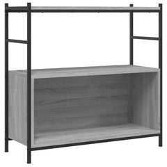 vidaXL Bookshelf Grey Sonoma 80x30x78,5 cm Engineered Wood and Iron 2