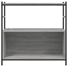 vidaXL Bookshelf Grey Sonoma 80x30x78,5 cm Engineered Wood and Iron 3