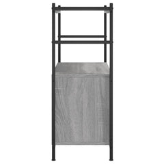 vidaXL Bookshelf Grey Sonoma 80x30x78,5 cm Engineered Wood and Iron 5