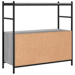 vidaXL Bookshelf Grey Sonoma 80x30x78,5 cm Engineered Wood and Iron 4