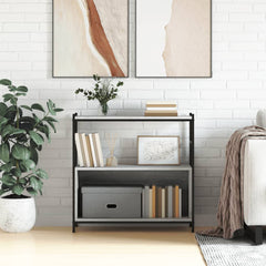 vidaXL Bookshelf Grey Sonoma 80x30x78,5 cm Engineered Wood and Iron 1
