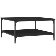 vidaXL Coffee Table Black 80x80x40 cm Engineered Wood 2