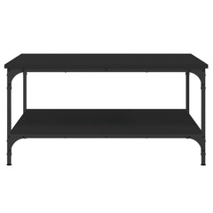 vidaXL Coffee Table Black 80x80x40 cm Engineered Wood 4